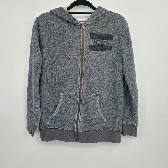 ♤ Toms x Target Heather Gray Full Zip Hoodie Size XL Youth - Picture 1 of 8